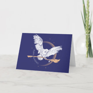 Tarjeta Festiva Felices Fiestas Entrega de Hedwig