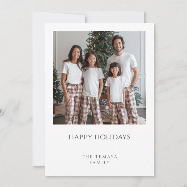 Tarjeta Festiva Felices Fiestas Familiares Fotografiando Pajamas (Anverso)