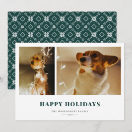 Tarjeta Festiva Felices Fiestas Feria Verde Foto de Isla