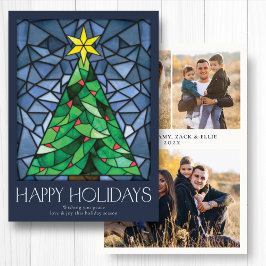 Tarjeta Festiva Felices Fiestas Foto de la Marina Retro