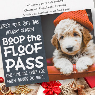 Tarjeta Festiva Felices Fiestas Foto de Mascota Divertida Moderna 
