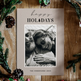 Tarjeta Festiva Felices fiestas | Foto de Navidades de Taupe Liger