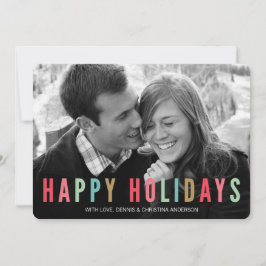 Tarjeta Festiva Felices Fiestas | Foto de Navidades modernos y lum