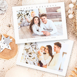 Tarjeta Festiva Felices Fiestas Foto Moderna Minimalista