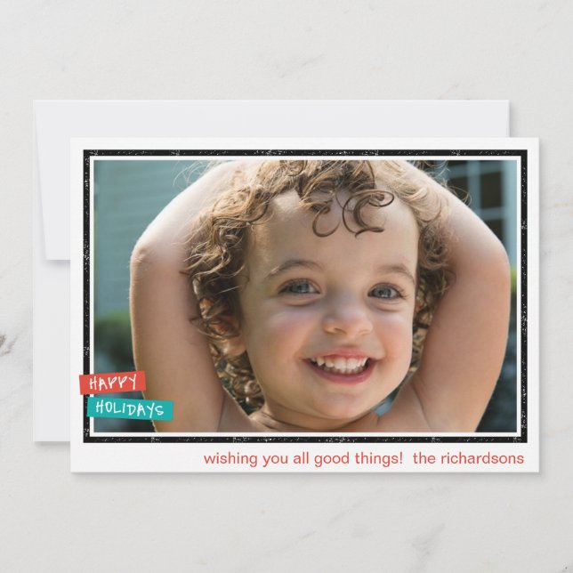 Tarjeta Festiva Felices Fiestas Frontera (Anverso)