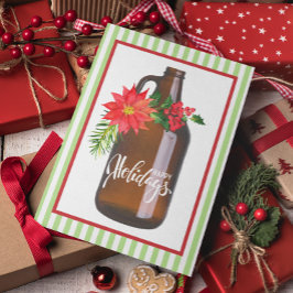 Tarjeta Festiva Felices Fiestas Growler Decorado