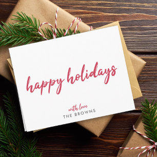 Tarjeta Festiva Felices Fiestas   Guión Minimalista moderno de nav