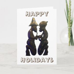 Tarjeta Festiva Felices Fiestas Hakuna Matata Divertido gráfico