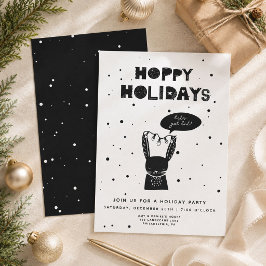 Tarjeta Festiva Felices Fiestas Hoppy Vamos a divertirnos Invitaci