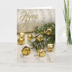 Tarjeta Festiva Felices fiestas Jingle Bells Navidades