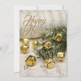 Tarjeta Festiva Felices fiestas Jingle Bells Navidades