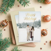 Felices Fiestas Letra Caligráfica Elegante Foto