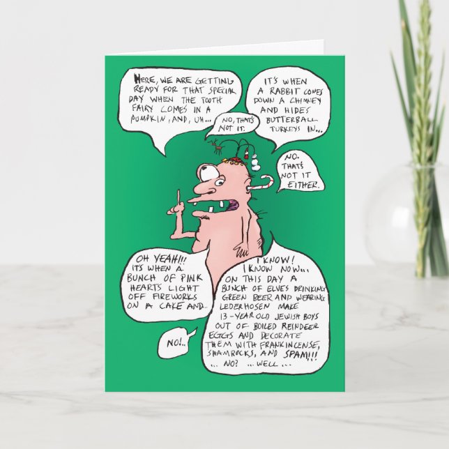 Tarjeta Festiva Felices fiestas - lo que sea (Anverso)