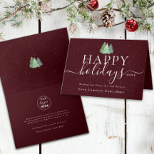 Felices Fiestas Logotipo Empresarial Árboles de Na