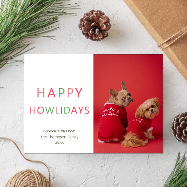 Tarjeta Festiva Felices fiestas Mascotas Navidades de fotografía d (Subido por el creador)