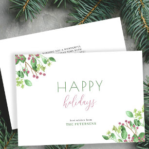 Tarjeta Festiva Felices fiestas minimalista moderno
