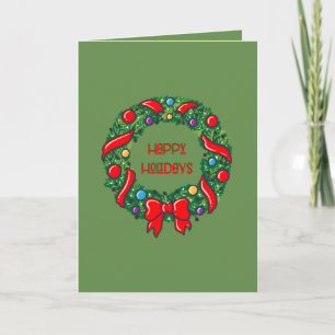 Tarjeta Festiva Felices Fiestas Modernas Festividades Whimsical Re