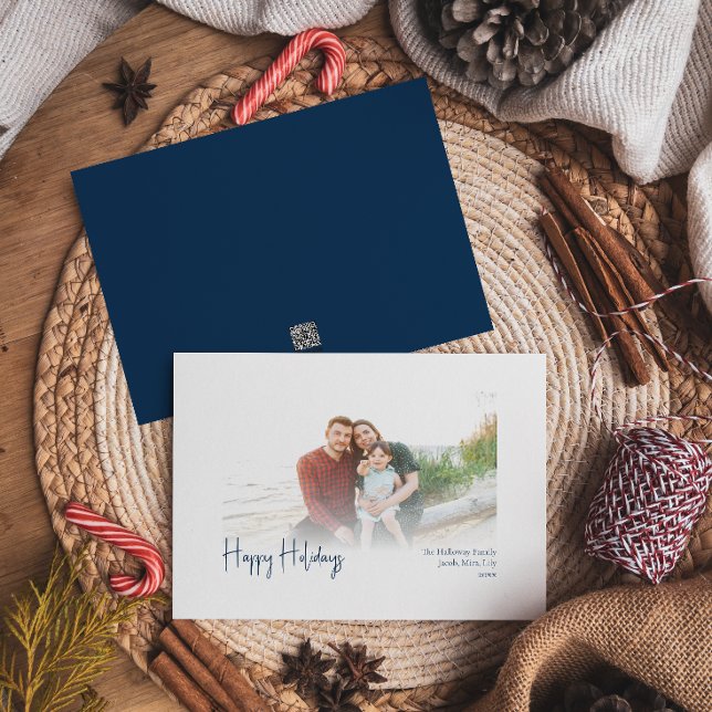 Tarjeta Festiva Felices Fiestas Modernas | Foto de Blue Faded (Subido por el creador)