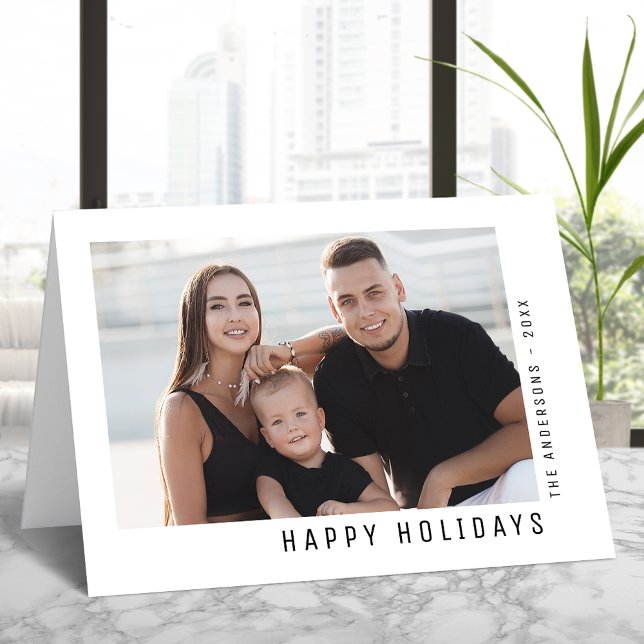 Tarjeta Festiva Felices Fiestas Modernas Minimalistas Fotografía s (Available in high quality print or digital download for quick text messaging, email or self print.)