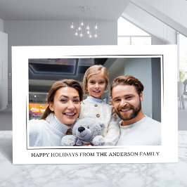 Tarjeta Festiva Felices Fiestas Modernas y Elegantes Foto Minimali