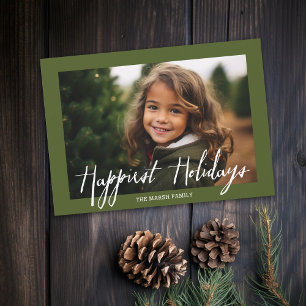 Tarjeta Festiva Felices Fiestas Moderno Patrón Tribal Foto Complet