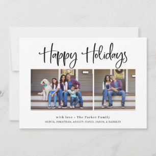 Tarjeta Festiva Felices fiestas Multifoto moderna
