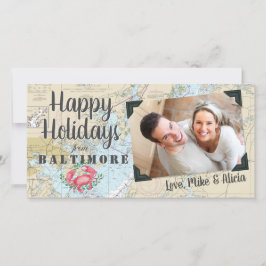 Tarjeta Festiva Felices Fiestas Náuticas de Baltimore