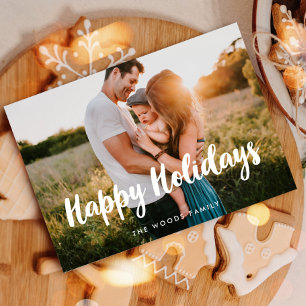 Tarjeta Festiva Felices Fiestas, Navidades de fotografía modernos