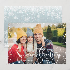 Tarjeta Festiva Felices Fiestas Navidades de FOTOS Saludos