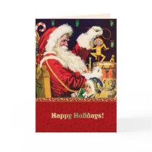 Felices Fiestas. Navidades de Vintage Santa Claus