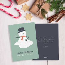 Felices fiestas Navidades derritiendo la fiesta de