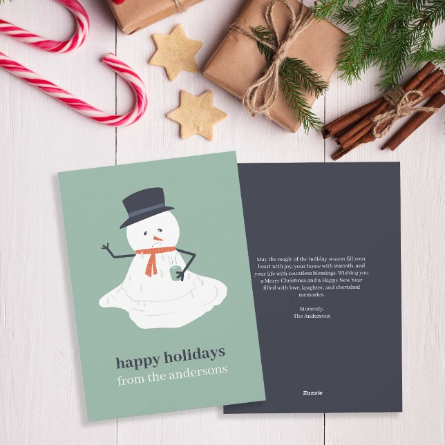 Tarjeta Festiva Felices fiestas Navidades derritiendo la fiesta de (Subido por el creador)