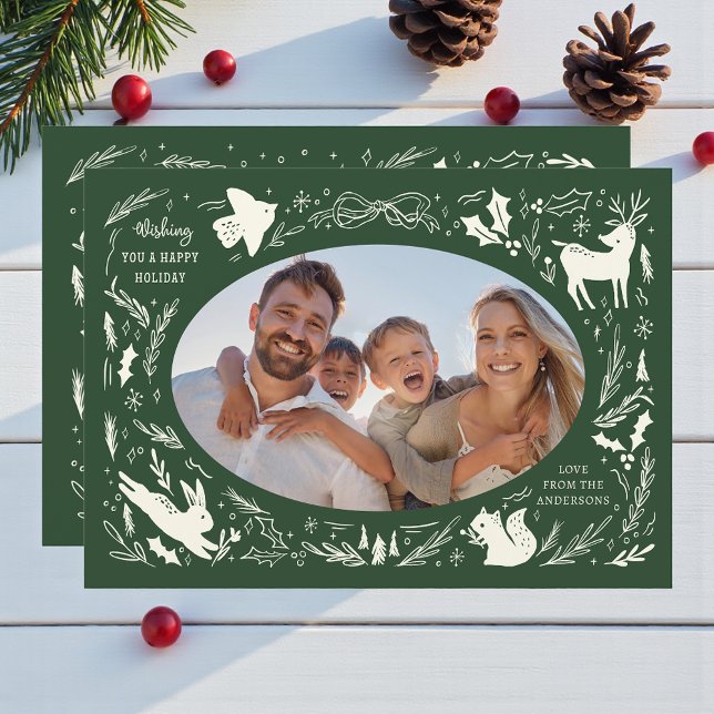 Tarjeta Festiva Felices fiestas Navidades Foto de Woodland Doodle (Subido por el creador)