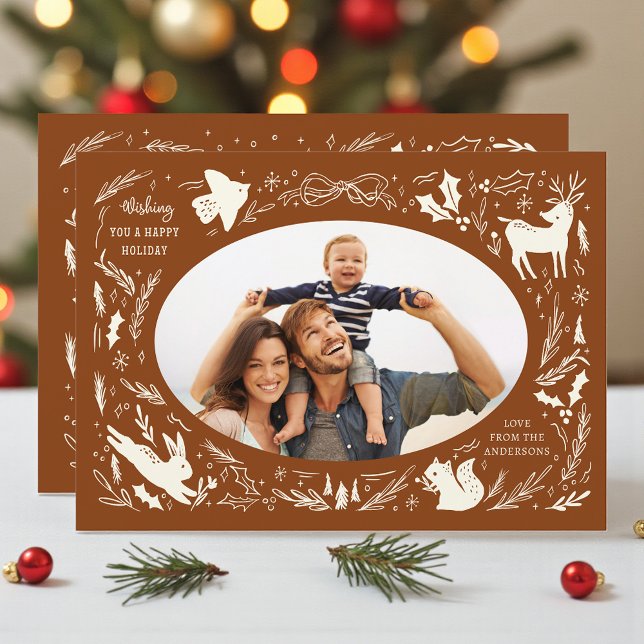 Tarjeta Festiva Felices fiestas Navidades Foto de Woodland Doodle (Subido por el creador)