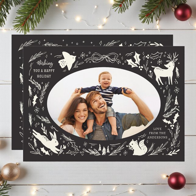 Tarjeta Festiva Felices fiestas Navidades Foto de Woodland Doodle (Subido por el creador)