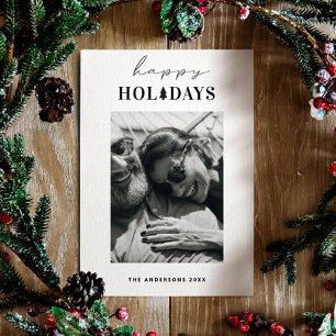 Tarjeta Festiva Felices fiestas. Navidades modernos y sencillos mi