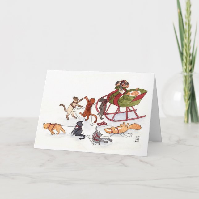 Tarjeta Festiva Felices fiestas! No aceptar sustitutos. (Anverso)