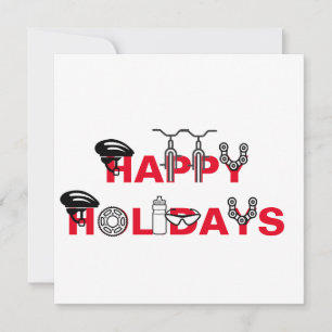 Tarjeta Festiva Felices Fiestas para Ciclista 