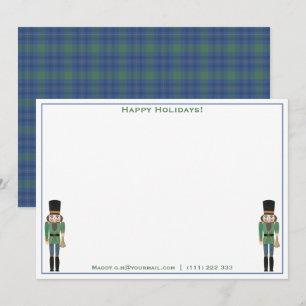 Tarjeta Festiva Felices Fiestas Personalizadas Nutcracker Azul Ver