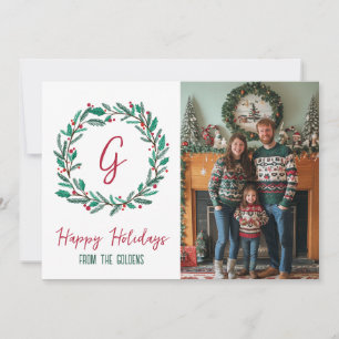 Tarjeta Festiva Felices fiestas PERSONALIZADOS Navidades de FOTO