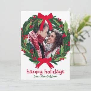Tarjeta Festiva Felices fiestas PERSONALIZADOS Navidades de FOTO