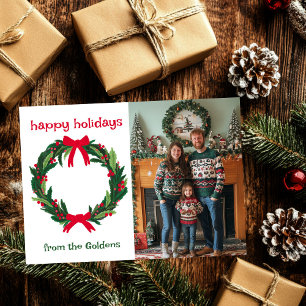 Tarjeta Festiva Felices fiestas PERSONALIZADOS Navidades de FOTO