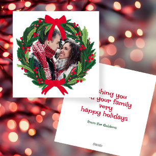Tarjeta Festiva Felices fiestas PERSONALIZADOS Navidades de FOTO