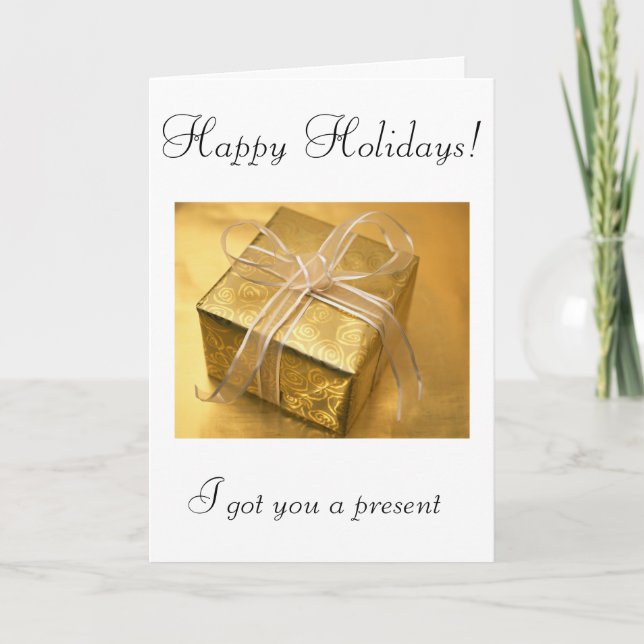 Tarjeta Festiva Felices fiestas! (Saludos de la Agencia) (Anverso)