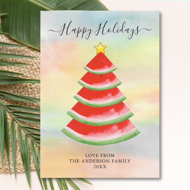 Tarjeta Festiva Felices Fiestas Sandía  (Subido por el creador)