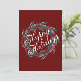 Tarjeta Festiva Felices Fiestas Script Simple Cute Festividad