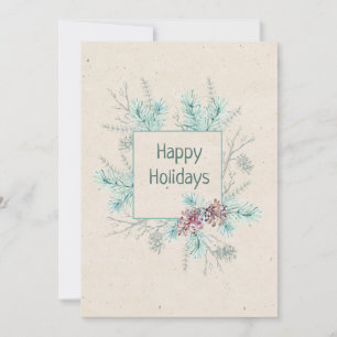 Tarjeta Festiva Felices Fiestas Sentimiento Personalizado y Firma