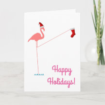Felices fiestas! - Silhouette Flamingo Rosa