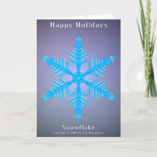 Tarjeta Festiva Felices fiestas Snowflake 01