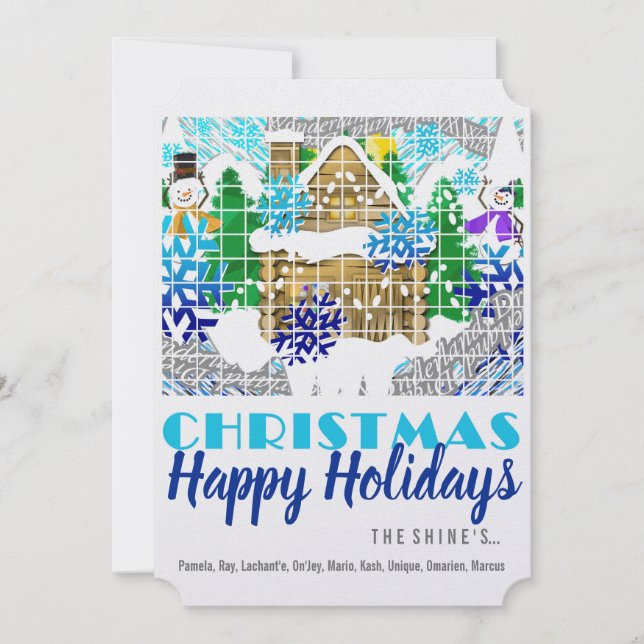 Tarjeta Festiva Felices fiestas | SUEÑOS DE INVIERNO DE WONDERLAND (Anverso)